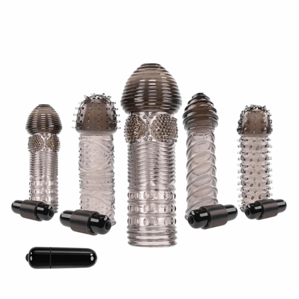 Penis Sleeve 5 Piece Kit - Gray