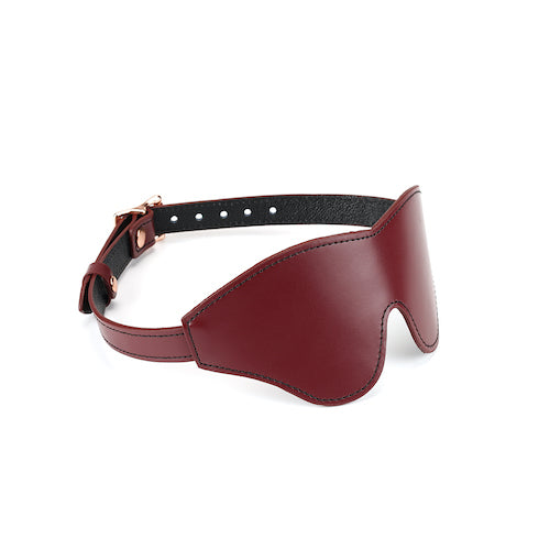 Red Wine Leather Blindfold