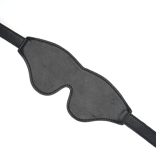 Black Onyx Leather Blindfold