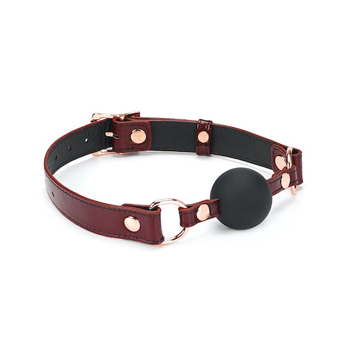 Red Wine Leather Ball Gag