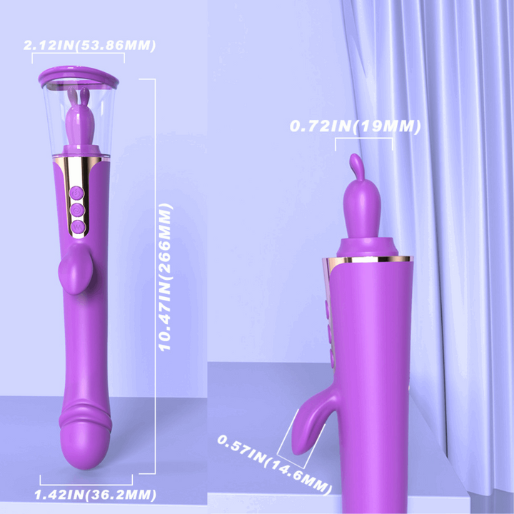 Rechargeable silicone dual oral sex simulator & g-spot vibrator