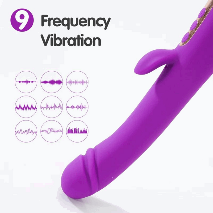 Rechargeable silicone dual oral sex simulator & g-spot vibrator