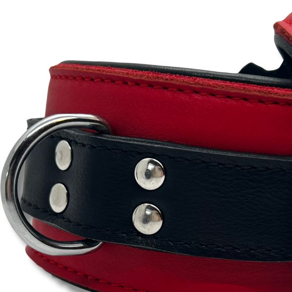 Black and Red Leather Cuffs