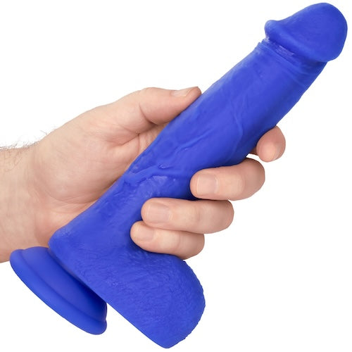Vibrating Captain Rechargeable Silicone Dildo 8in